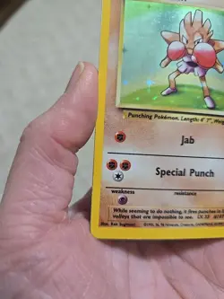 Pokemon TCG Hitmonchan Base Set 7/102 Holo 1999-2000 Wizards Base Set Copyright - Image 4