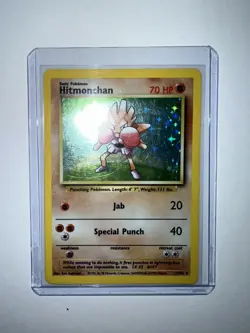 Pokemon TCG Hitmonchan Base Set 7/102 Holo 1999-2000 Wizards Base Set - Image 1