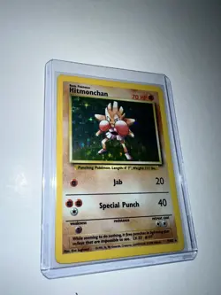 Pokemon TCG Hitmonchan Base Set 7/102 Holo 1999-2000 Wizards Base Set - Image 2
