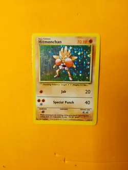Pokemon TCG Hitmonchan Base Set 7/102 Holo 1999-2000 Wizards - MP/HP - Image 1