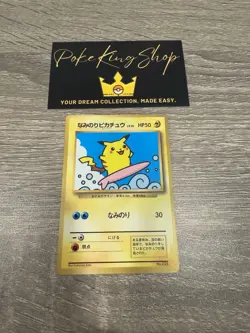 Surfing Pikachu Glossy No.025 CoroCoro Comics Promo Japanese Pokemon Card 1997 - Image 2