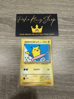 Surfing Pikachu Glossy No.025 CoroCoro Comics Promo Japanese Pokemon Card 1997 - Image 3