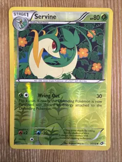 Servine 7/113 Legendary Treasures Uncommon Pokemon Card Reverse Holo LP - Image 1