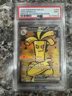 Pokemon TCG Gholdengo EX SPECIAL ILLUSTRATION RARE PAR EN #252 MINT PSA 9 - Image 1