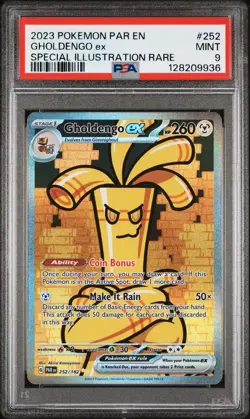 PSA 9 Gholdengo Ex Special #252 2023 Pokemon Par Paradox Rift 127011544 - Image 1