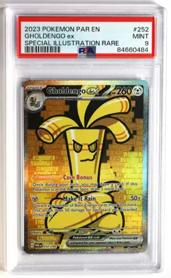 Pokemon TCG Gholdengo ex - 252/182 Paradox Rift Special Illustration Rare PSA 9 - Image 1
