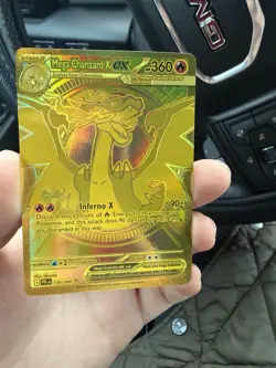 Pokemon TCG English Gold Mega Charizard X EX Phantasmal Flames Mega Ultra Rare - Image 3