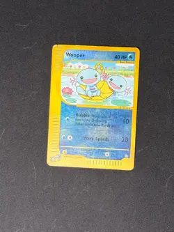 Pokemon TCG Aquapolis Wooper 117/147 Reverse Holo Card 2002 Played Vintage RARE - Image 5