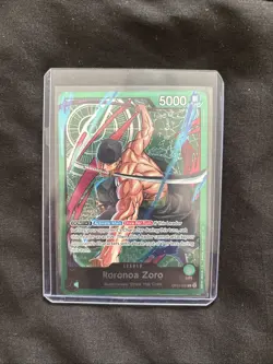 One Piece CCG Roronoa Zoro LEADER card OP12-020 L - Image 1
