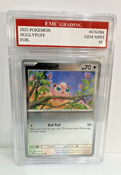 JIGGLYPUFF 2025 FOIL #076/094 Pokemon Card GRADED 10 TCG CCG - Image 1