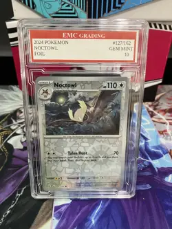 NOCTOWL 127/162 FOIL Pokemon 2023 Card GRADED 10 MINT TCG CCG - Image 1