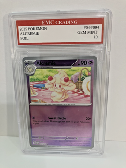 ALCREMIE 044/094 RARE FOIL Pokemon 2025 Card GRADED 10 MINT TCG CCG - Image 1