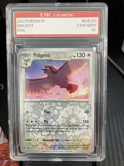 PIDGEOT 2023 FOIL #018/165 Pokemon Card GRADED 10 TCG CCG - Image 1