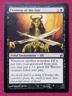 Magic The Gathering LORWYN PROWESS OF THE FAIR black card MTG - Image 1