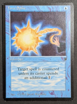 MTG Card - 1x Force Spike - Legends - Vintage - Blue - Magic The Gathering 1994 - Image 1