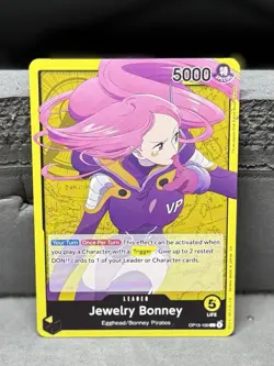 One Piece Card Game Jewelry Bonney OP13-100 Preconstructed Yellow Leader Deck - Image 1