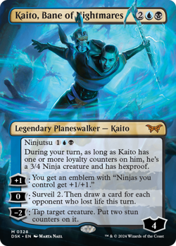 Kaito, Bane of Nightmares (Borderless) [Duskmourn: House of Horror] Magic MTG - Image 1