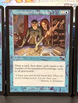 4x Accumulated Knowledge #26 Nemesis MTG Magic - Image 3