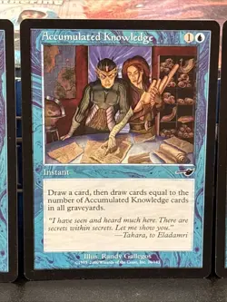 4x Accumulated Knowledge #26 Nemesis MTG Magic - Image 4