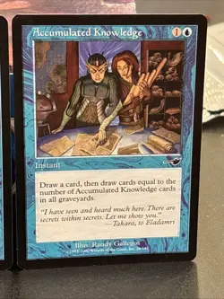 4x Accumulated Knowledge #26 Nemesis MTG Magic - Image 5