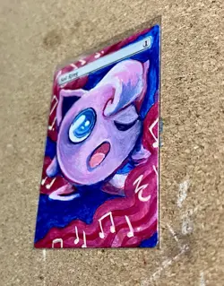 Hand Painted Pokemon Sol Ring Magic: The Gathering Jigglypuff Custom Altered - Image 3