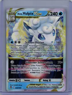Pokemon Karte Alola-Vulpix Vstar 034/195 Silberne Sturmwinde Deutsch - Image 1