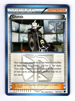Ghetsis (Team Plasma) Plasma Freeze #101 (2013) non-holo NM Pokemon - Image 1
