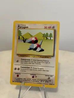 Pokemon TCG Porygon 39/102 Base Set WOTC Unlimited Non Holo - Image 1