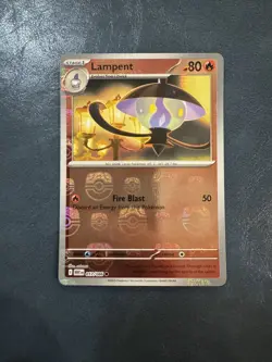 Pokemon Lampent (Master Ball Pattern) Common SV: White Flare 017/086 NM - Image 1