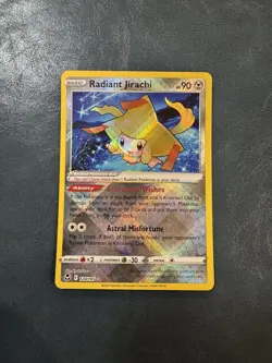Pokemon Radiant Jirachi Radiant Rare SWSH12: Silver Tempest 120/195 NM - Image 1