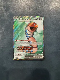 Pokemon TCG Orthoworm ex 162/142 Stellar Crown Holo Full Art Ultra Rare NM/M - Image 1