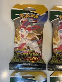 Pokemon TCG Evolving Skies Sleeved Booster Blister Packs Factory Sealed Lot of 4 - Image 4