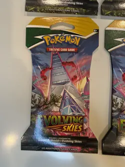 Pokemon TCG Evolving Skies Sleeved Booster Blister Packs Factory Sealed Lot of 4 - Image 5