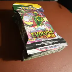 Pokemon SWSH EVOLVING SKIES Lot Of 10 Sleeved Blisters ART SET FACTORY SEALED - Image 2