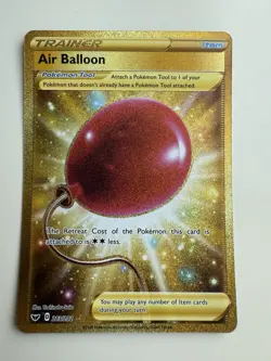 Pokemon AIR BALLOON 213/202 Sword & Shield Base Set Gold Secret ultra rare - Image 1