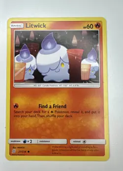 Litwick 27/236 Common Unified Minds Sun & Moon Pokemon Card - Image 1