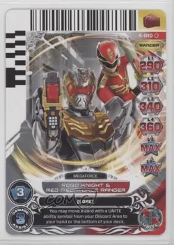 2013 Saban's Power Rangers - Action Card Game Robo Knight & Red Megaforce Ranger - Image 1