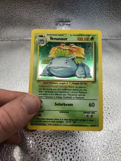 Pokemon TCG Venusaur Base Set Holo Unlimited Rare Card 15/102 LP Condition - Image 1