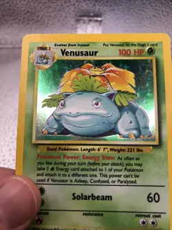Pokemon TCG Venusaur Base Set Holo Unlimited Rare Card 15/102 LP Condition - Image 2