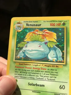 Pokemon TCG Venusaur Base Set Holo Unlimited Rare Card 15/102 LP Condition - Image 3