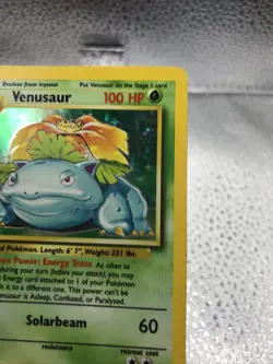Pokemon TCG Venusaur Base Set Holo Unlimited Rare Card 15/102 LP Condition - Image 5