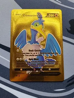 Cramorant V Gold Foil Fan Art Card HP 200 - Image 1