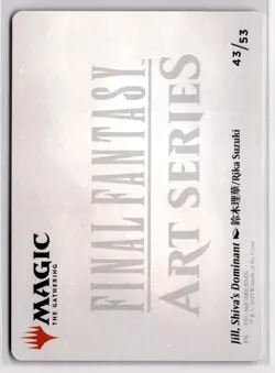 Jill, Shiva's Dominant Art Card 43 Art Series: FINAL FANTASY Normal NM - Image 2
