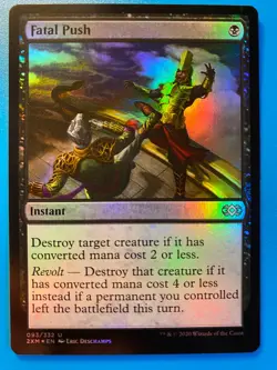 MTG 1x FOIL Fatal Push # 93 Double Masters Modern Magic the Gathering Card x1 NM - Image 1