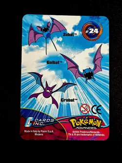 Zubat Golbat Crobat #24 NM 2004 Pokemon Advanced Action Lenticular Card Emerald - Image 5