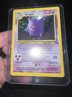 Pokemon Gengar 5/62 Fossil Holo Card 1999 WOTC Unlimited Clean - Image 1
