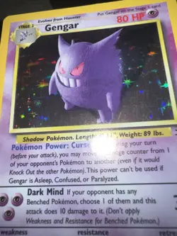Pokemon Gengar 5/62 Fossil Holo Card 1999 WOTC Unlimited Clean - Image 2