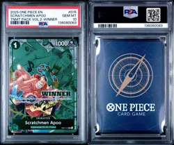 Scratchmen Apoo WINNER Pack 2025 One Piece Card Game EB01-015 TCG PSA 10 POP 8 - Image 2