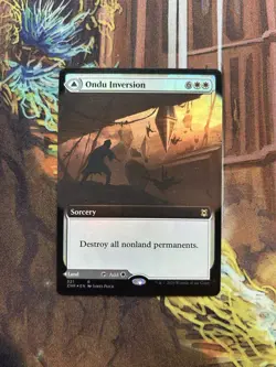 MTG Ondu Inversion - Foil - Extended Art Zendikar Rising NM - Image 1
