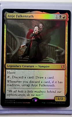 2019 MTG Magic The Gathering C19 Commander 2019 Foil #37 Anje Falkenrath - Image 1